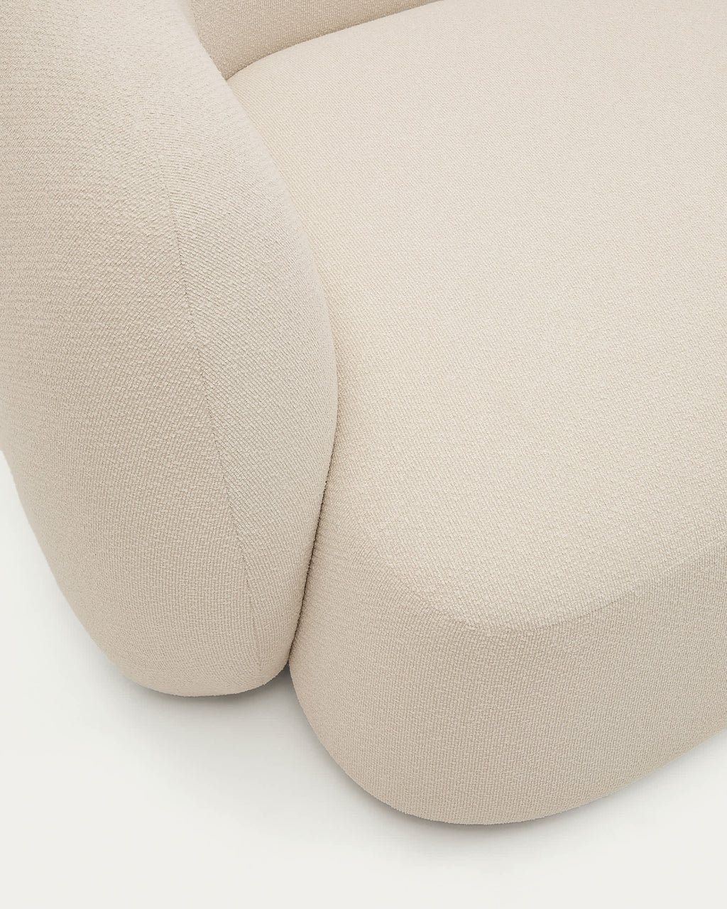 Japandi 4-Sitzer-Modulsofa Martina – Chaiselongue rechts, Ecru, 377 cm – weitere Ansicht