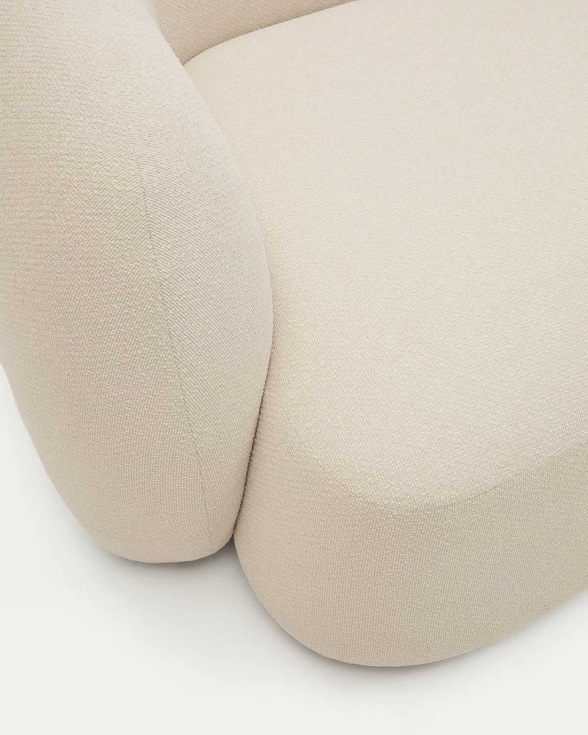 Japandi 4-Sitzer-Modulsofa Martina – Chaiselongue rechts, Ecru, 377 cm – weitere Ansicht