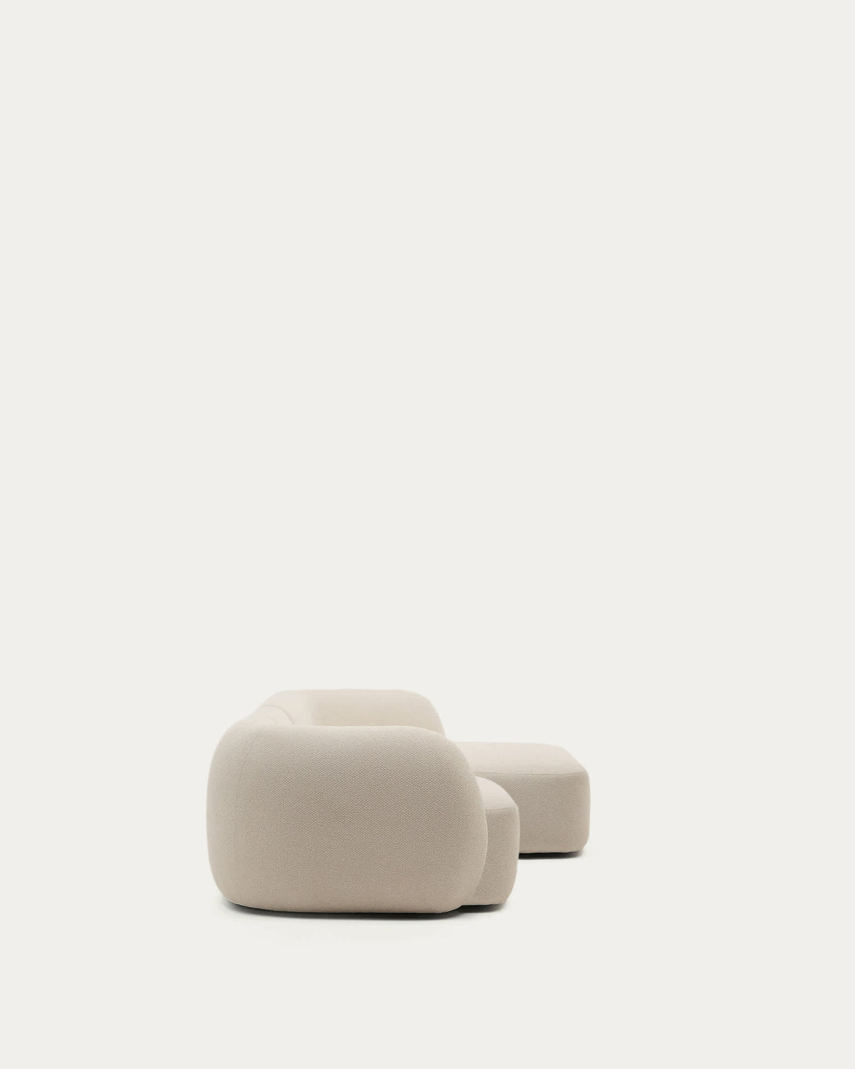 Japandi 4-Sitzer-Modulsofa Martina – Chaiselongue rechts, Ecru, 377 cm – weitere Ansicht