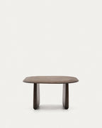 Japandi Beistelltisch Pirita – Eiche, Dunkelbraun, 71 × 70 cm – Produktansicht