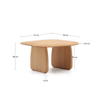 Japandi Beistelltisch Pirita – Eiche, Natur, 71 × 70 cm – weitere Ansicht