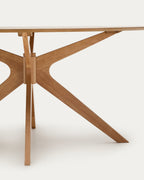 Japandi Esstisch Naanim – Eichenfurnier, Braun, 180 × 110 cm – weitere Ansicht