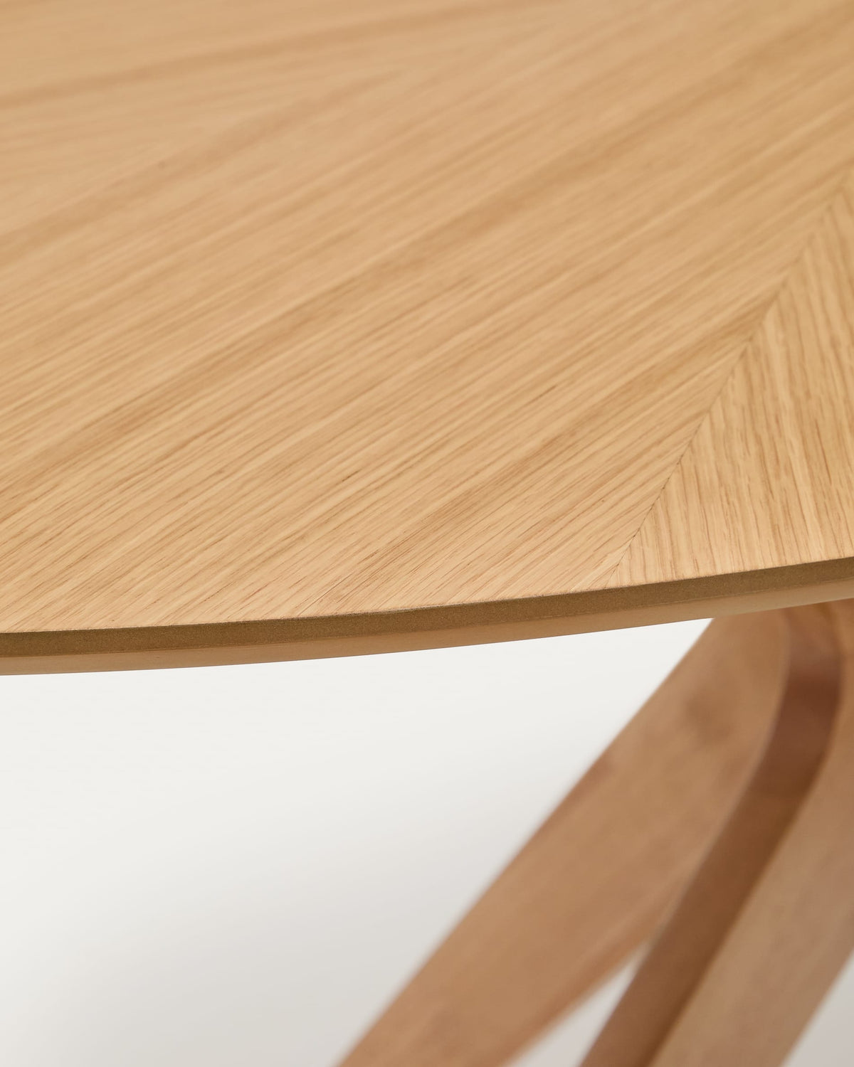 Japandi Esstisch Naanim – Eichenfurnier, Braun, 180 × 110 cm – weitere Ansicht