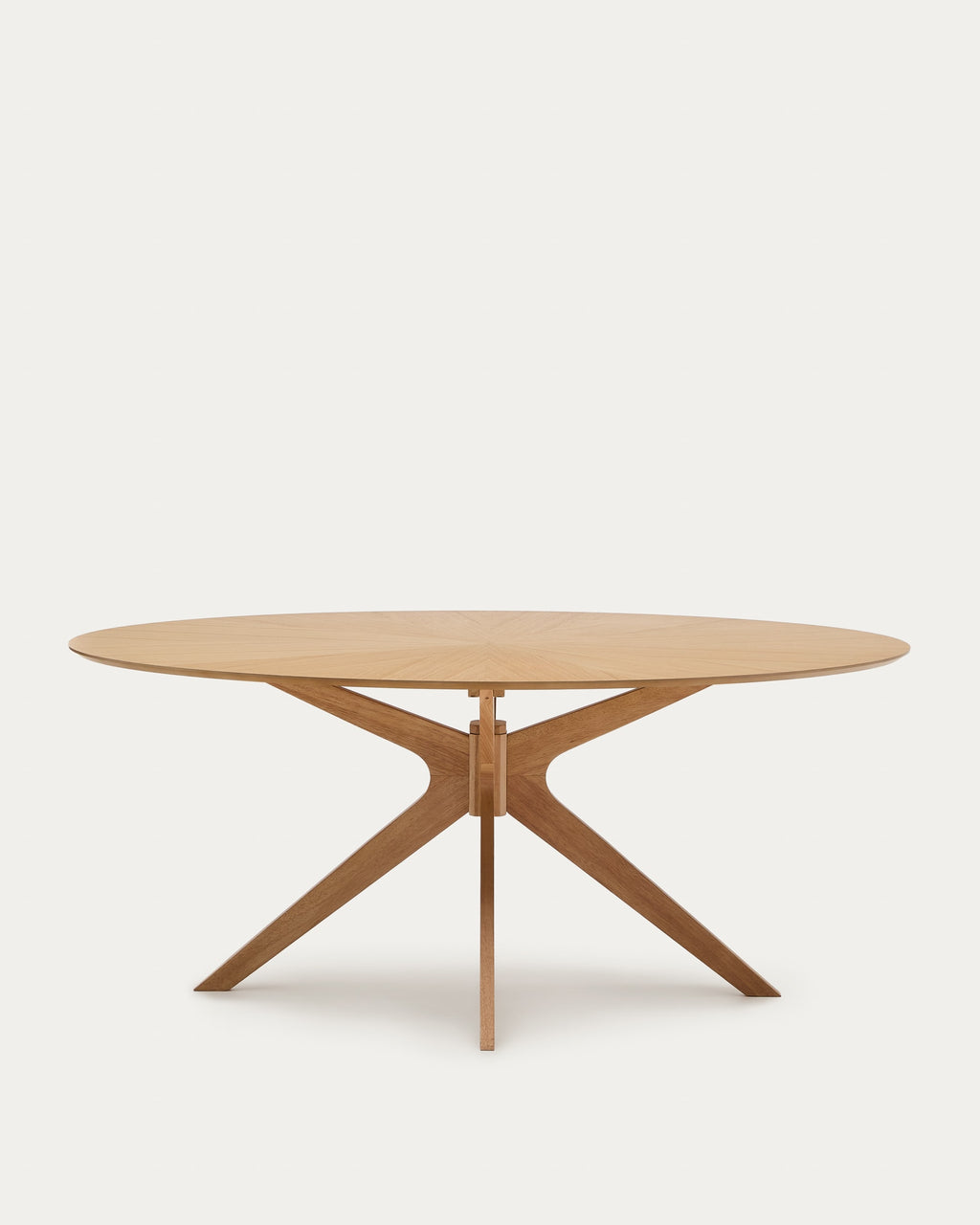 Japandi Esstisch Naanim – Eichenfurnier, Braun, 180 × 110 cm – Produktansicht