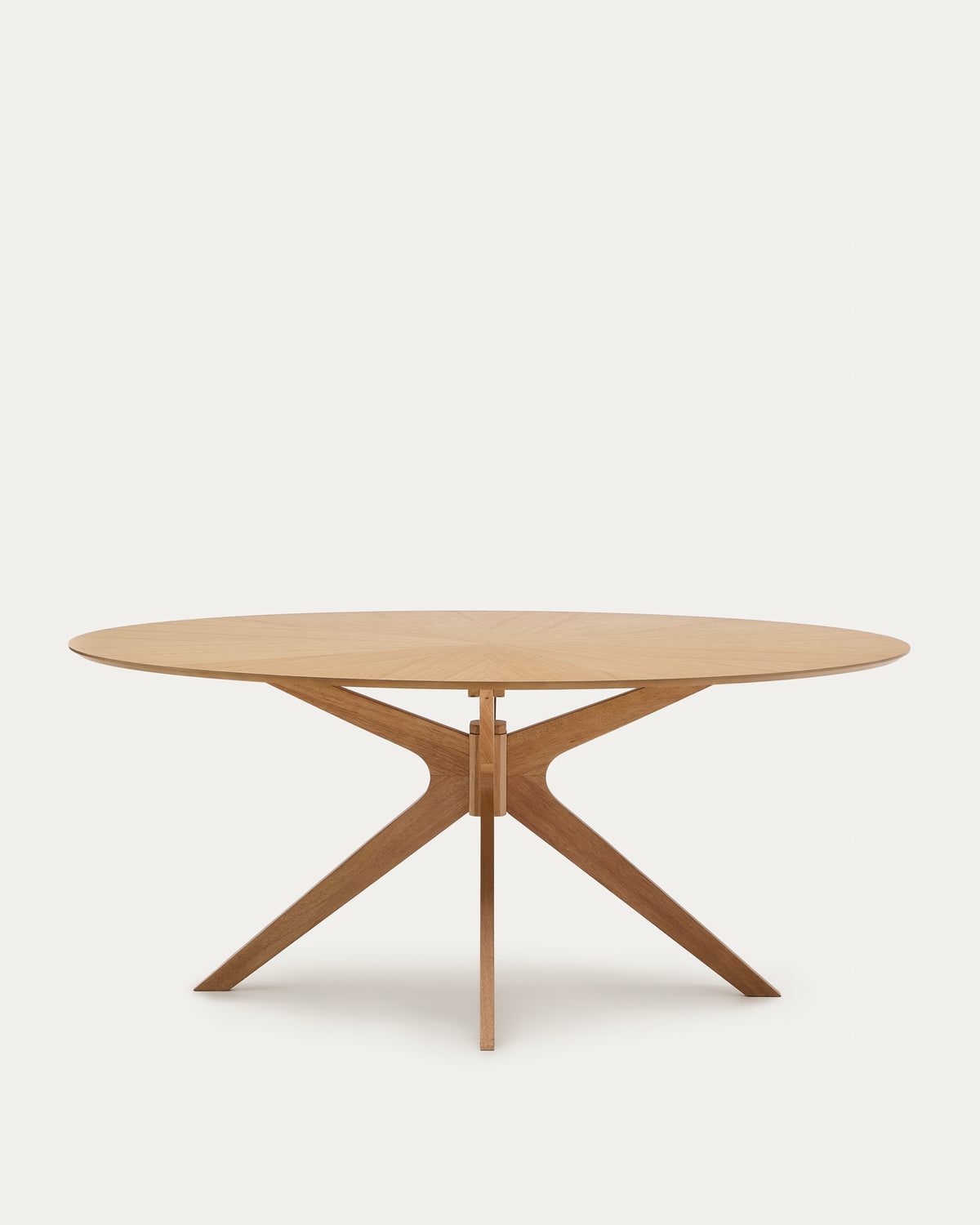 Japandi Esstisch Naanim – Eichenfurnier, Braun, 180 × 110 cm – Produktansicht