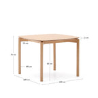 Japandi Beistelltisch Quadra – Holzwerkstoff, Natur, 100 × 100 cm – weitere Ansicht