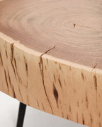 Japandi Couchtisch Tavine – Akazie, Schwarz, Ø 49 cm – weitere Ansicht