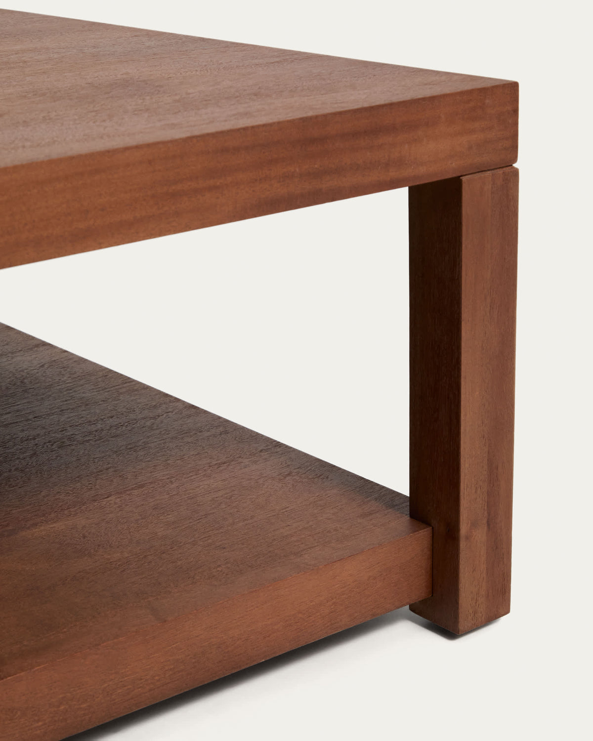 Japandi Beistelltisch Norani – Akazie, Braun, 90 × 90 cm – weitere Ansicht