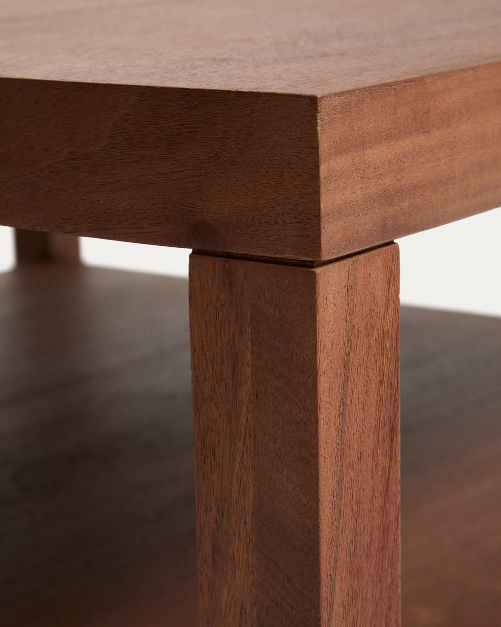 Japandi Beistelltisch Norani – Akazie, Braun, 90 × 90 cm – weitere Ansicht