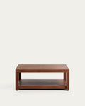 Japandi Beistelltisch Norani – Akazie, Braun, 90 × 90 cm – Produktansicht