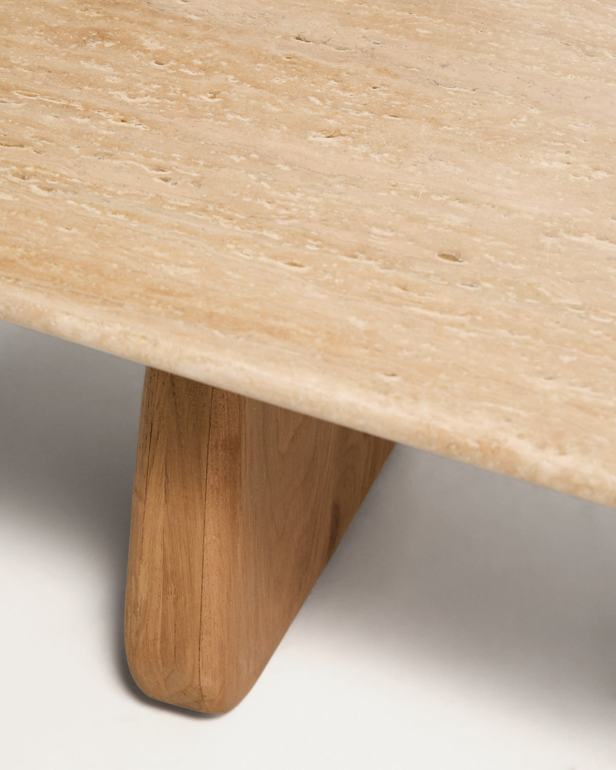 Japandi Couchtisch Pirita – Marmor, Beige, 147 × 65 cm – weitere Ansicht