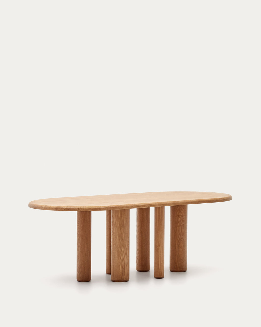 Japandi Esstisch Mailen – Eschenfurnier, Natur, Ø 220 × 105 cm – weitere Ansicht