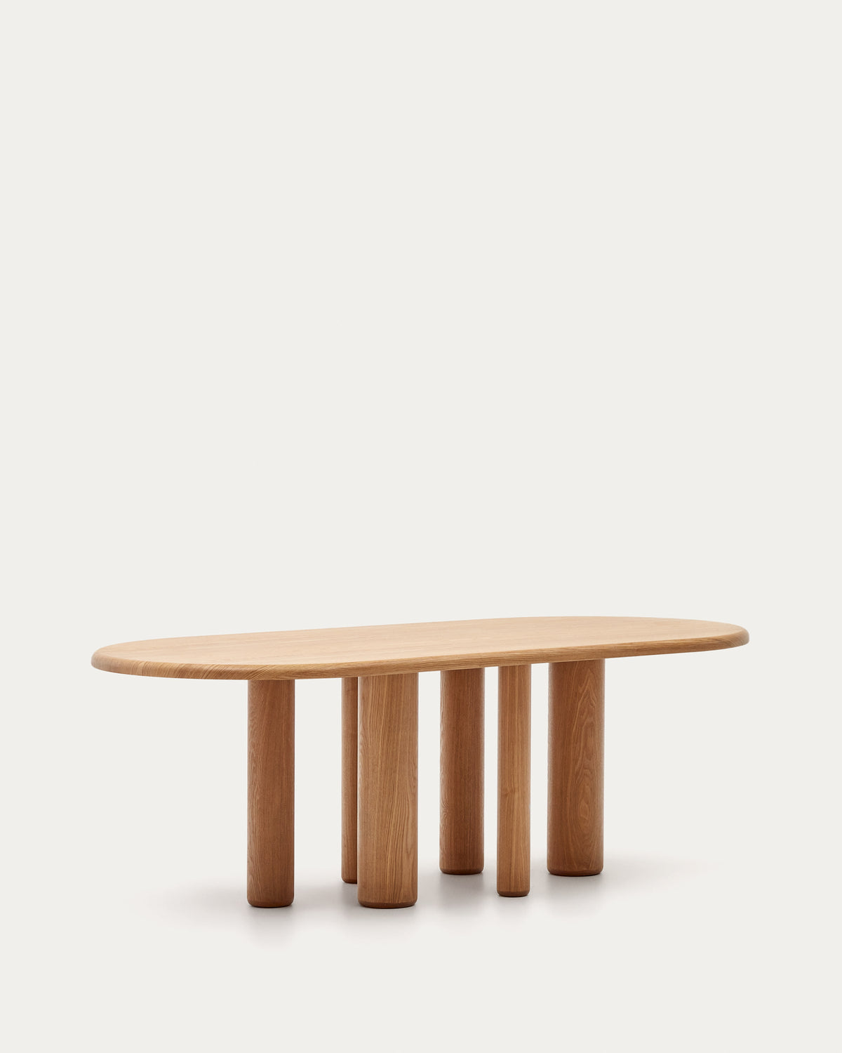 Japandi Esstisch Mailen – Eschenfurnier, Natur, Ø 220 × 105 cm – weitere Ansicht