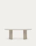 Japandi Esstisch Nealy – Holzwerkstoff, Weiß, 200 × 100 cm – Produktansicht