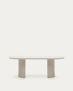 Japandi Esstisch Nealy – Holzwerkstoff, Weiß, 200 × 100 cm – Produktansicht