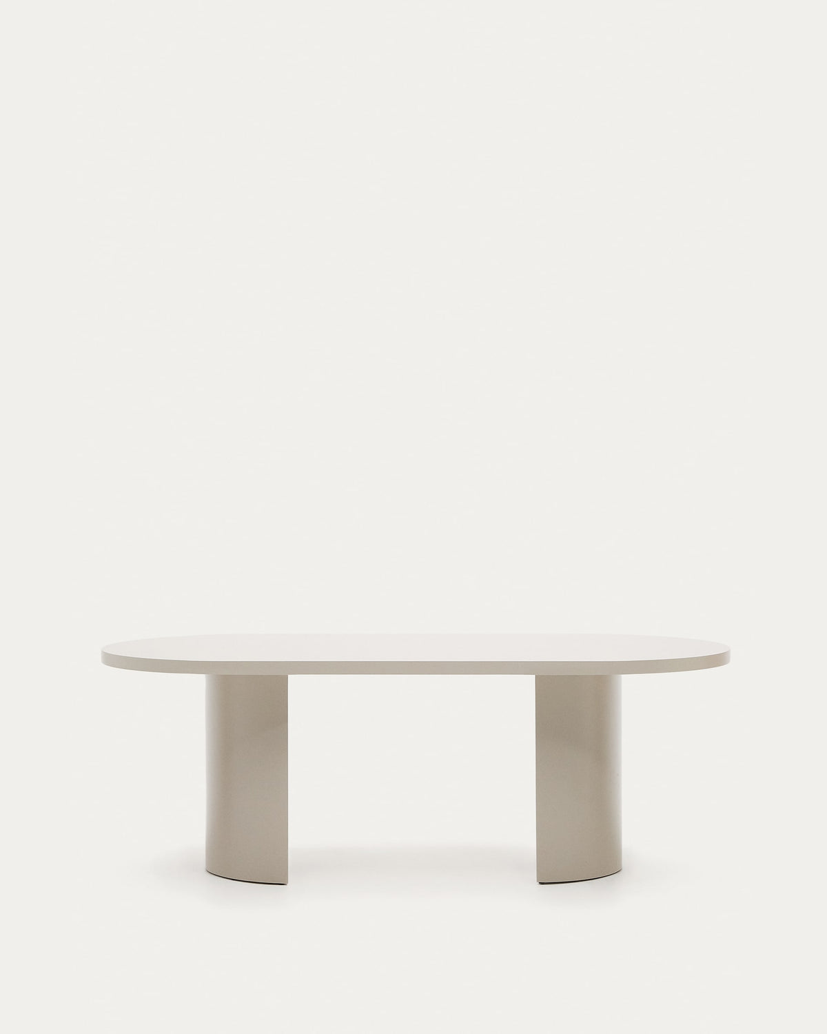 Japandi Esstisch Nealy – Holzwerkstoff, Weiß, 200 × 100 cm – Produktansicht