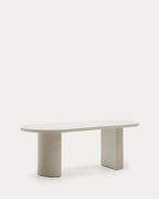 Japandi Esstisch Nealy – Holzwerkstoff, Weiß, 200 × 100 cm – weitere Ansicht