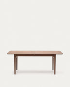 Japandi Ausziehtisch Elan – Massivholz, Natur, 200–260 × 100 cm – Produktansicht