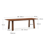 Japandi Ausziehtisch Arlen – Eiche, Nussbaum, 200–250 × 95 cm – weitere Ansicht