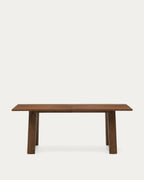 Japandi Ausziehtisch Arlen – Eiche, Nussbaum, 200–250 × 95 cm – Produktansicht