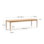 Japandi Ausziehtisch Lenon – Eiche, Natur, 200–280 × 90 cm – weitere Ansicht