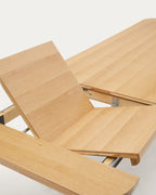 Japandi Ausziehtisch Jondal – Eichenfurnier, Natur, 200–286 × 100 cm – weitere Ansicht