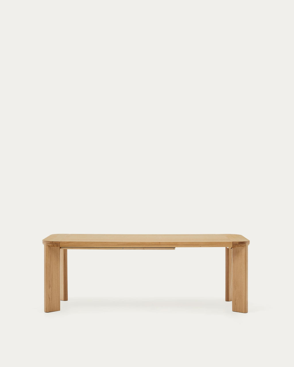 Japandi Ausziehtisch Jondal – Eichenfurnier, Natur, 200–286 × 100 cm – Produktansicht