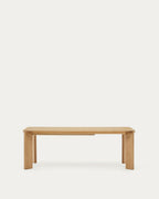 Japandi Ausziehtisch Jondal – Eichenfurnier, Natur, 200–286 × 100 cm – Produktansicht
