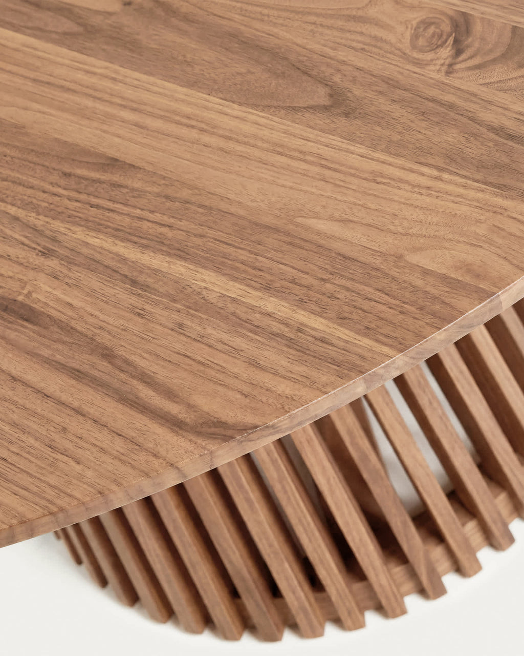 Japandi Esstisch Jeanette – Teakholz, Braun, Ø 90 cm – weitere Ansicht