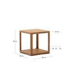 Japandi Beistelltisch Maymai – Eiche, Braun, 50 × 50 cm – weitere Ansicht