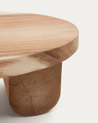 Japandi Couchtisch Mosi – Massivholz, Natur, Ø 90 × 60 cm – weitere Ansicht