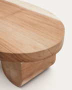 Japandi Couchtisch Mosi – Massivholz, Natur, Ø 90 × 60 cm – weitere Ansicht