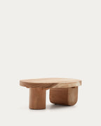 Japandi Couchtisch Mosi – Massivholz, Natur, Ø 90 × 60 cm – weitere Ansicht
