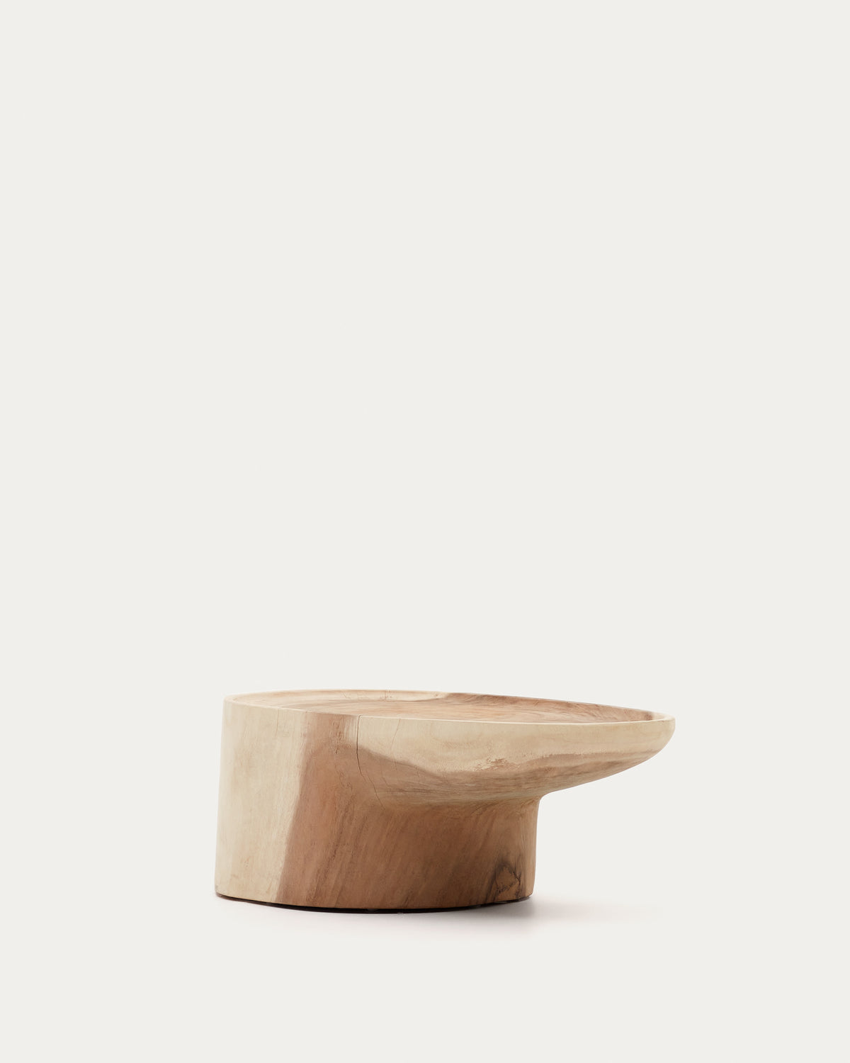Japandi Couchtisch Mosi – Massivholz, Natur, Ø 90 × 50 cm – weitere Ansicht
