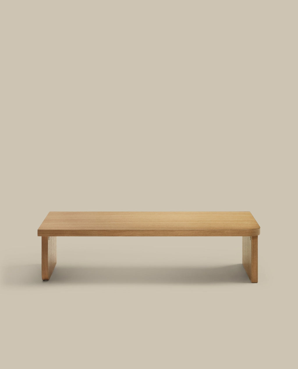 Japandi Couchtisch Oaq – Eichenfurnier, Natur, 140 × 75 cm – weitere Ansicht