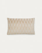 Japandi Kissenbezug Sigato – Baumwolle, Beige, 50 × 30 cm – Produktansicht