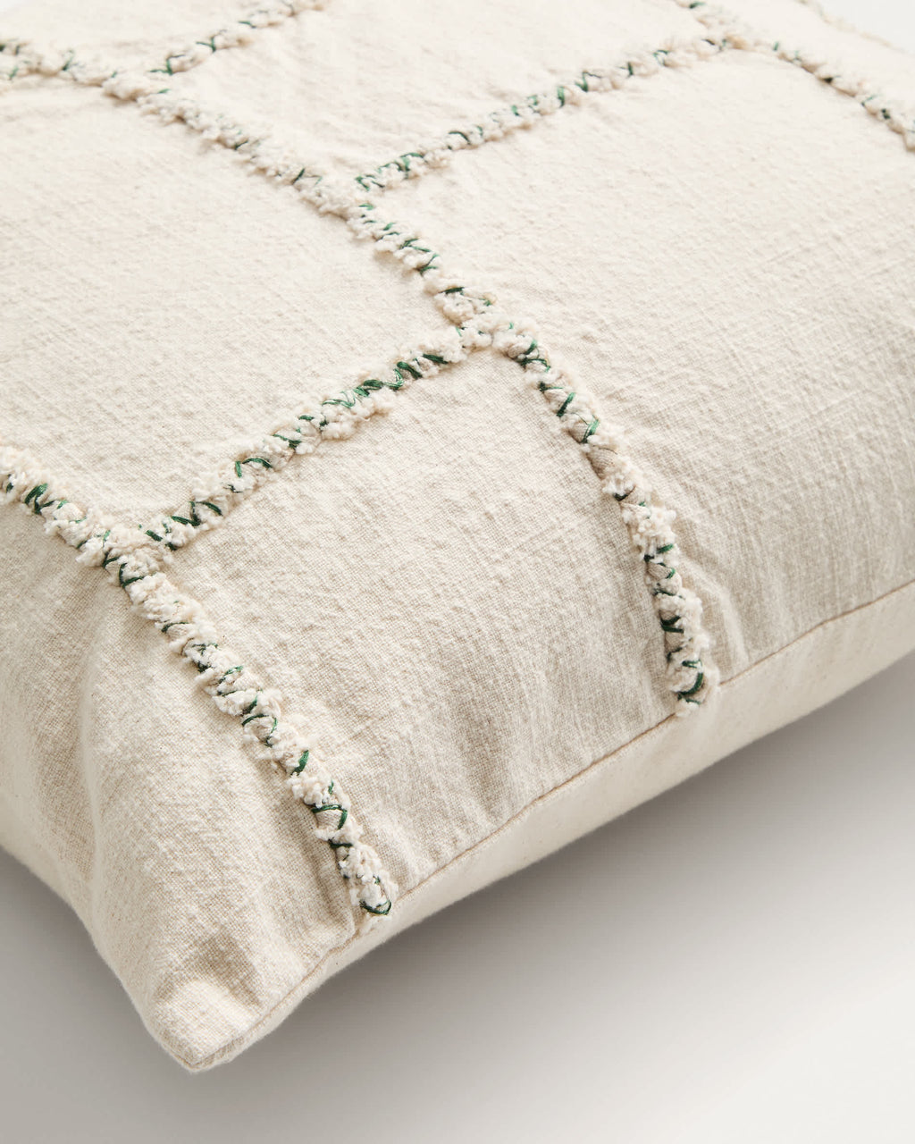Japandi Kissenbezug Verion – Stoff, Grün, 45 × 45 cm – weitere Ansicht