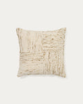 Japandi Kissenbezug Anuba – Stoff, Beige, 45 × 45 cm – Produktansicht