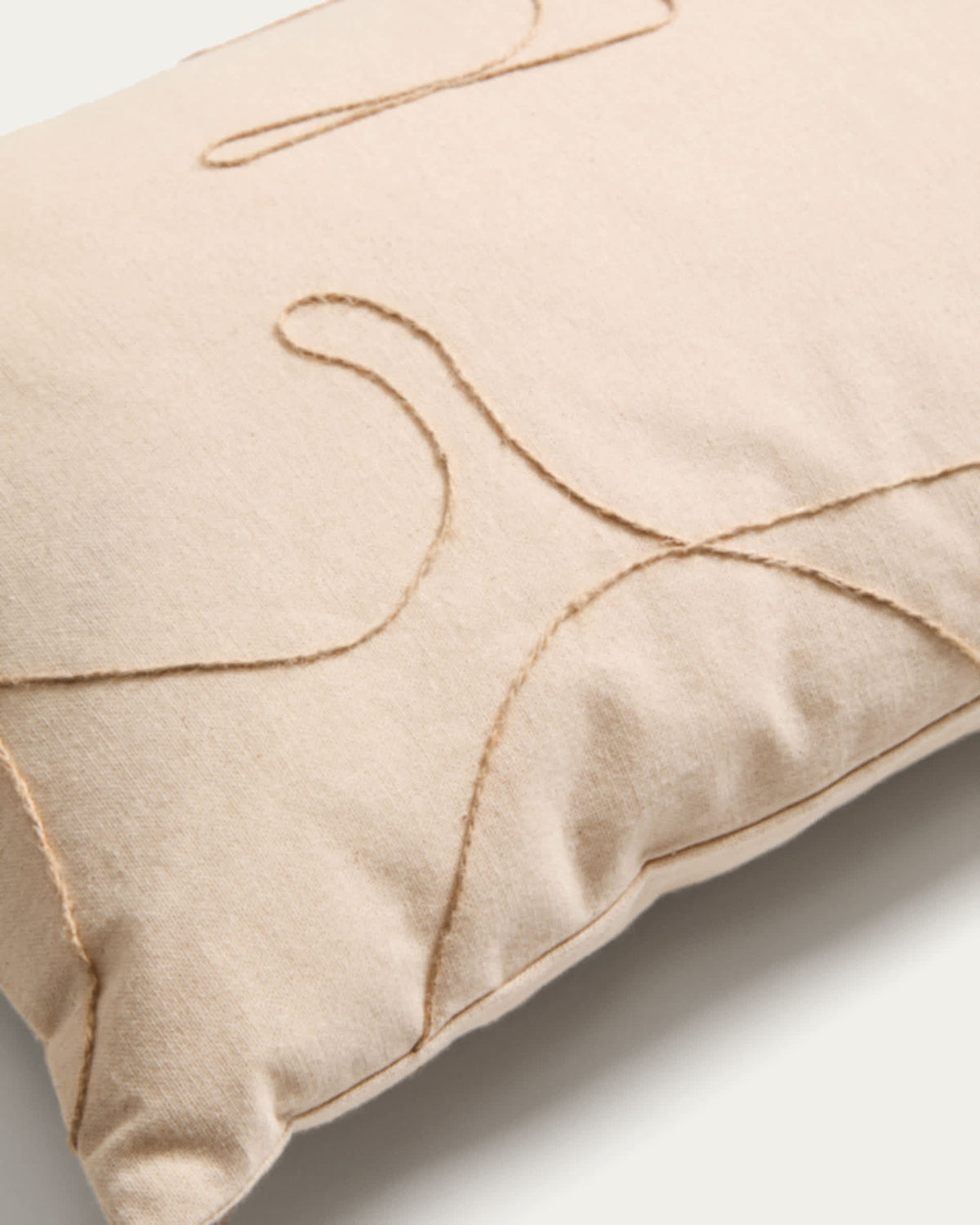 Japandi Kissenbezug Dibel – Stickerei Beige, Ecru, 30 × 50 cm – weitere Ansicht
