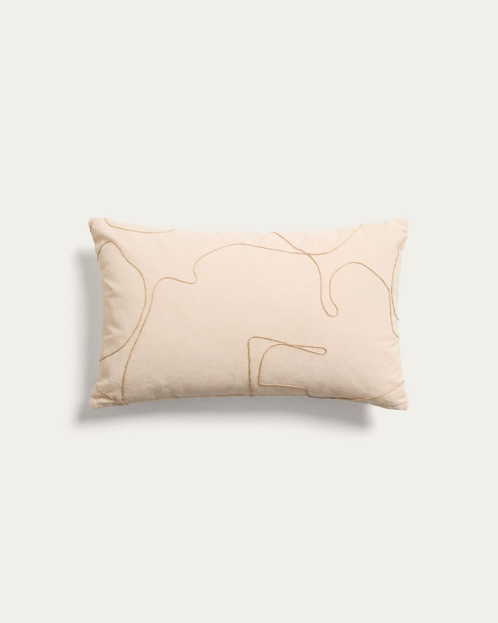 Japandi Kissenbezug Dibel – Stickerei Beige, Ecru, 30 × 50 cm – Produktansicht