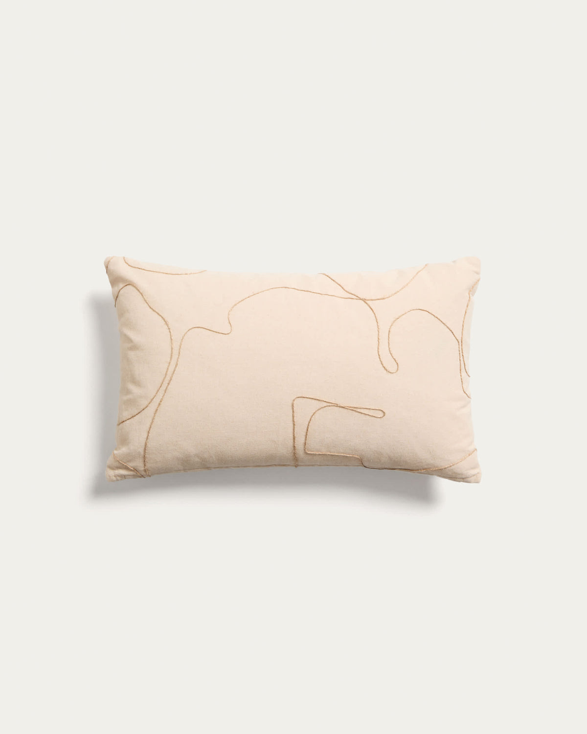 Japandi Kissenbezug Dibel – Stickerei Beige, Ecru, 30 × 50 cm – Produktansicht