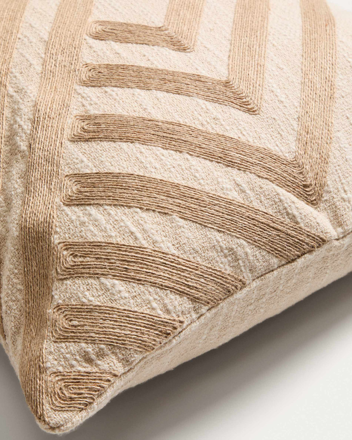 Japandi Kissenbezug Silume – Jute, Ecru, 45 × 45 cm – weitere Ansicht