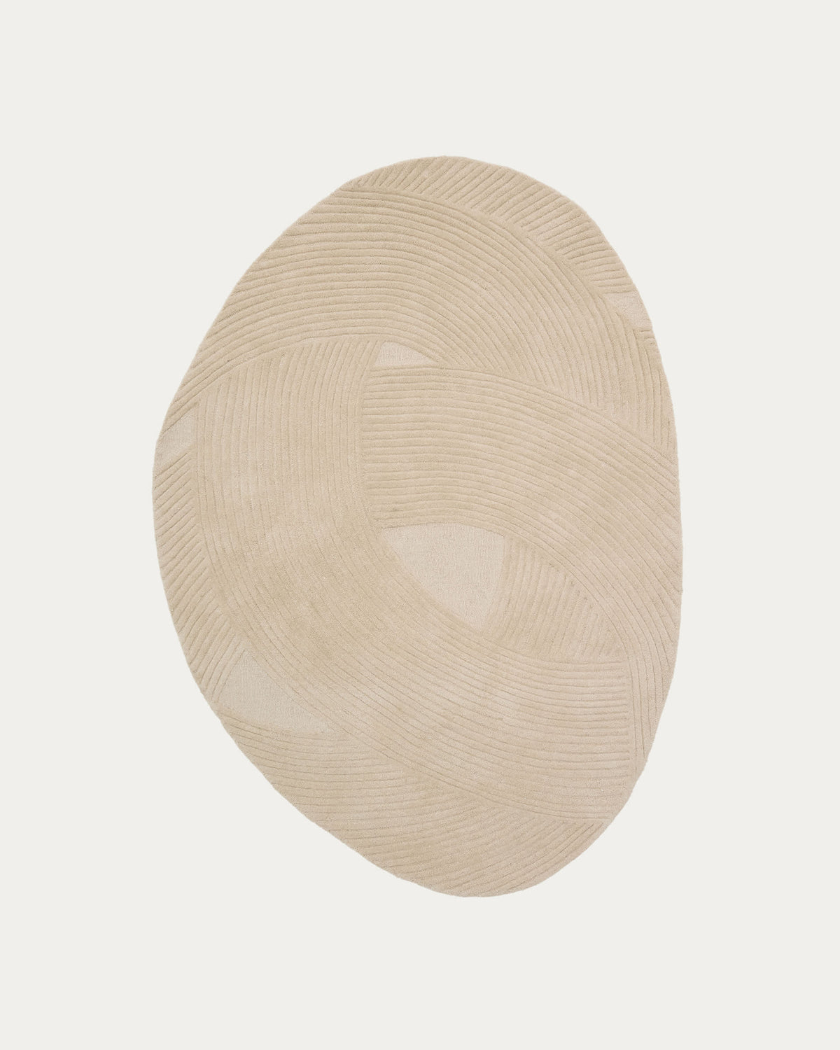 Japandi Teppich Domm – Wolle, Beige, 160 × 230 cm – Produktansicht