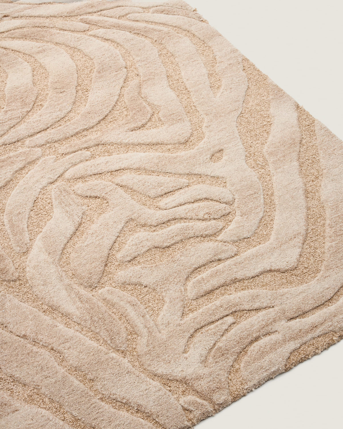 Japandi Teppich Tribet – Wolle, Beige, 200 × 300 cm – weitere Ansicht