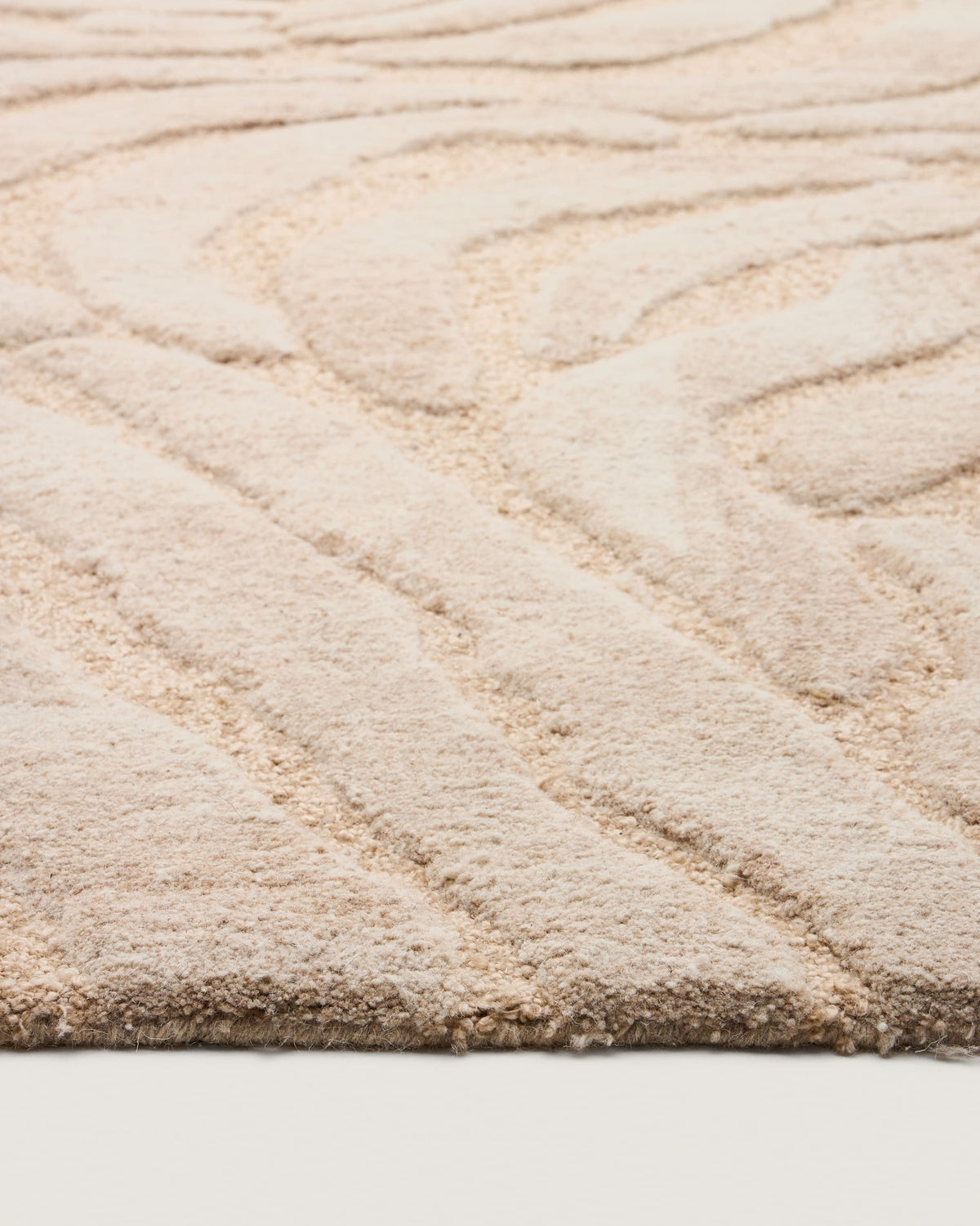 Japandi Teppich Tribet – Wolle, Beige, 200 × 300 cm – weitere Ansicht
