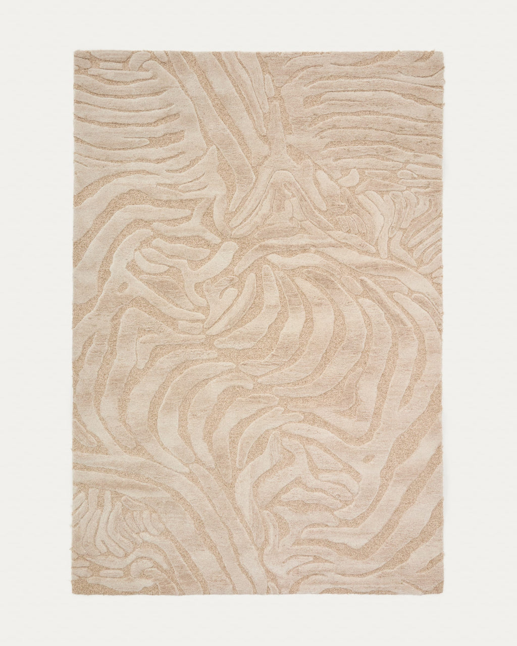 Japandi Teppich Tribet – Wolle, Beige, 200 × 300 cm – Produktansicht