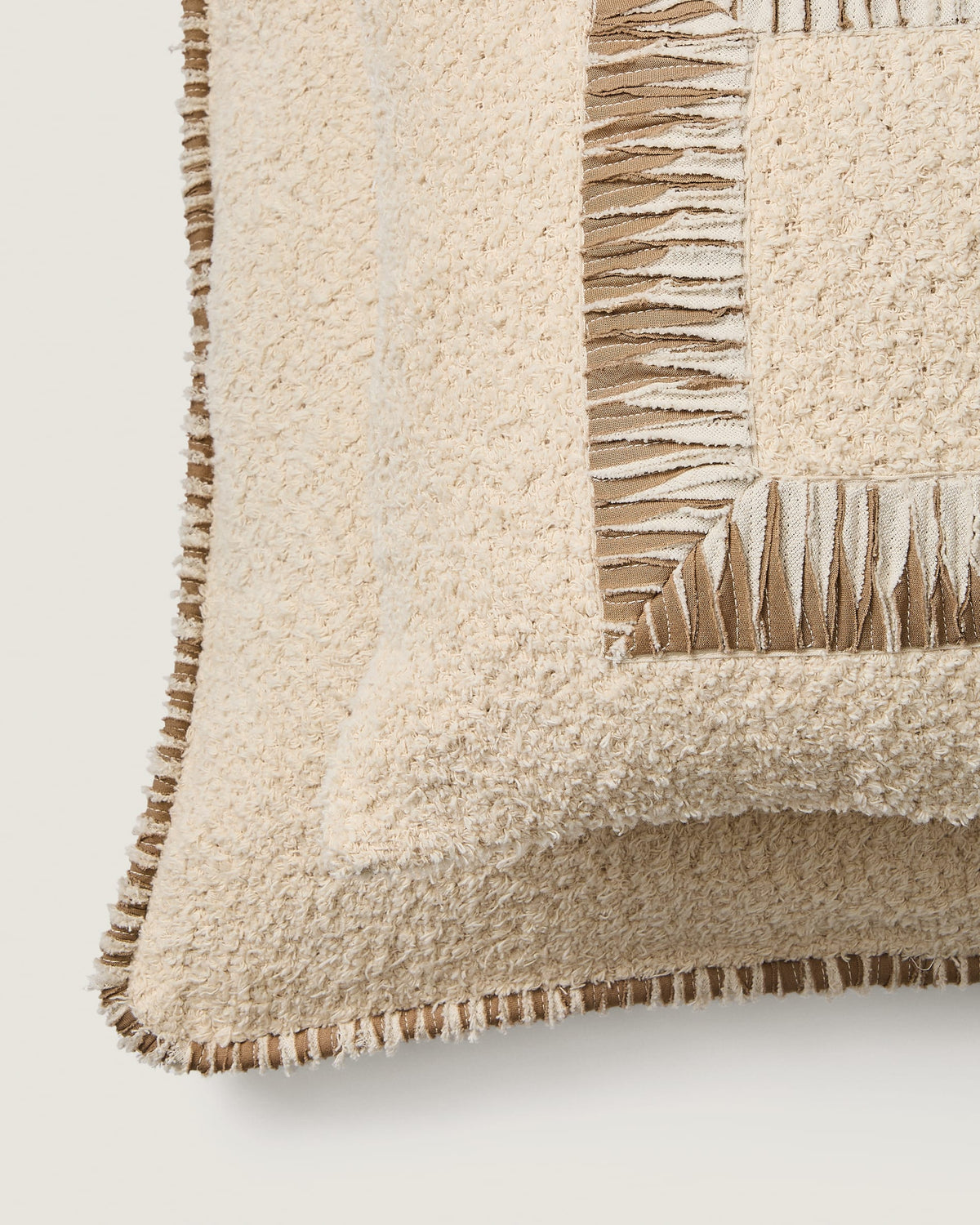 Japandi Kissenbezug Enari – Baumwolle, Beige, 50 × 50 cm – weitere Ansicht