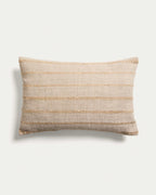 Japandi Kissenbezug Riena – Baumwolle, Beige, 40 × 60 cm – Produktansicht