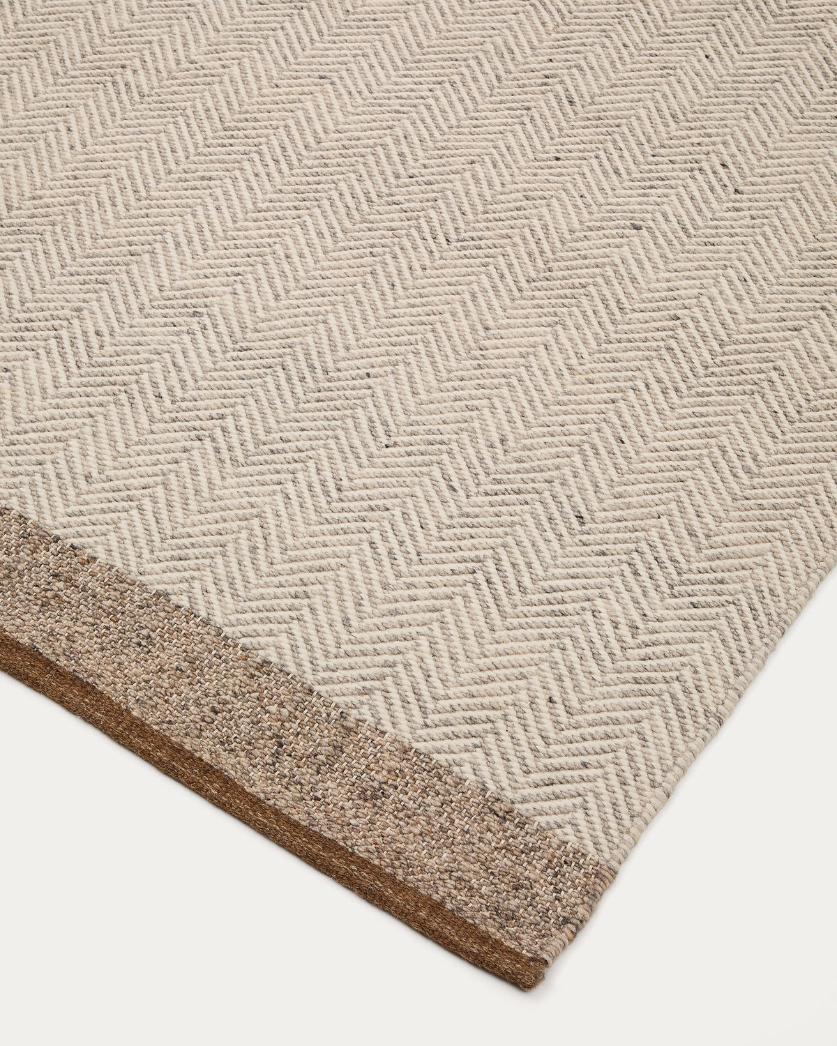 Japandi Teppich Nifelia – Wolle, Beige, 160 × 230 cm – weitere Ansicht