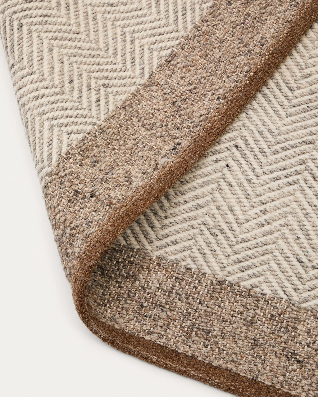 Japandi Teppich Nifelia – Wolle, Beige, 160 × 230 cm – weitere Ansicht